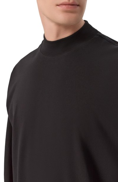 Хлопковый лонгслив DRIES VAN NOTEN черного цвета по цене 39950 руб., арт. 021102/4600, фото 5 Хлопковый лонгслив DRIES VAN NOTEN, арт. 021102/4600, фото 5