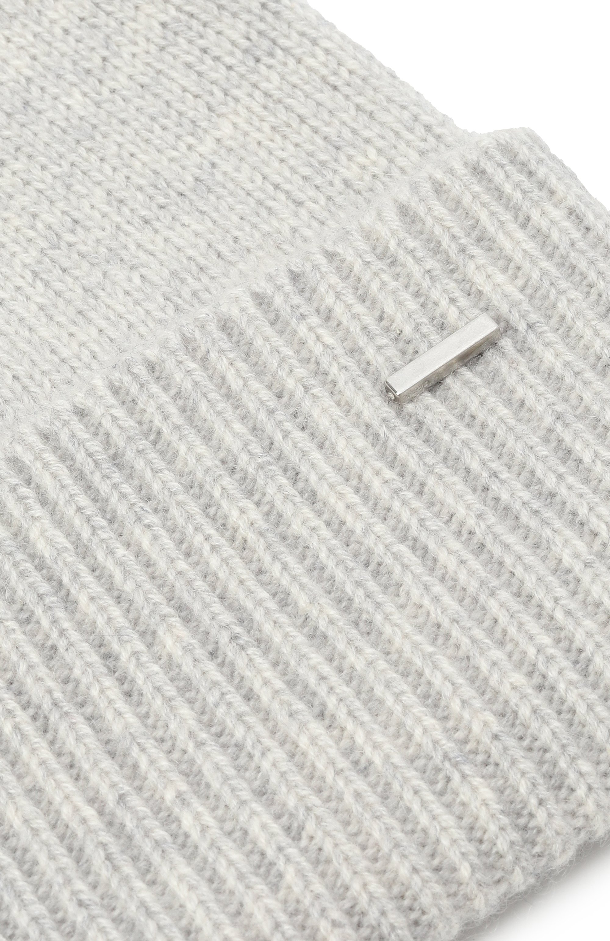 Кашемировая шапка BOSS серого цвета по цене 11950 руб., арт. 50549311, фото 3 Кашемировая шапка BOSS, арт. 50549311, фото 3