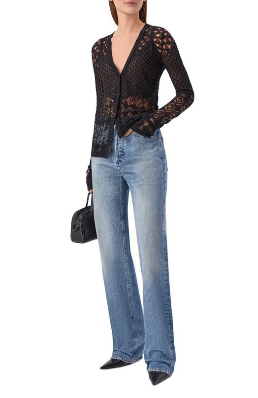 Хлопковый кардиган Blumarine 2M676A Чёрный  2M676A Фото 2