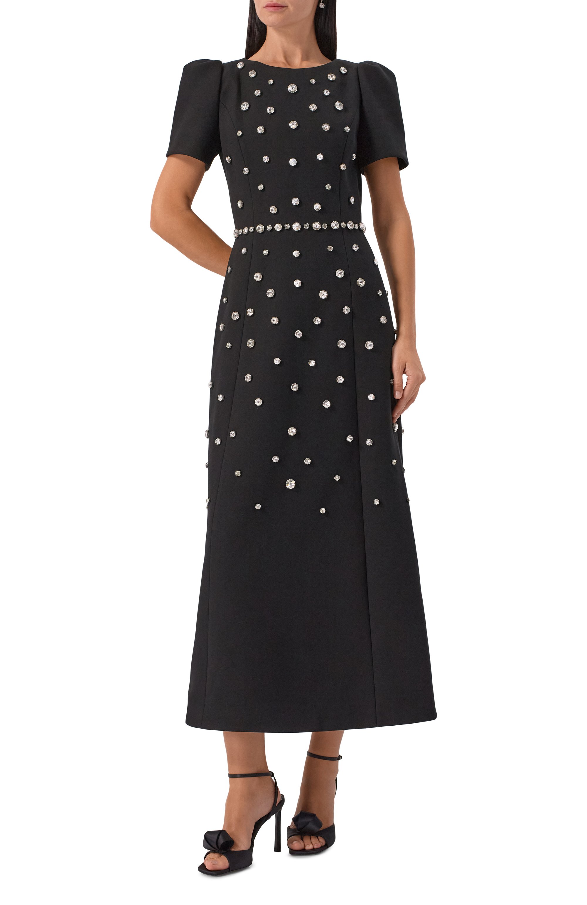 Платье с отделкой стразами DICE KAYEK черного цвета по цене 857000 руб., арт. PF25R213, фото 2 Платье с отделкой стразами DICE KAYEK, арт. PF25R213, фото 2