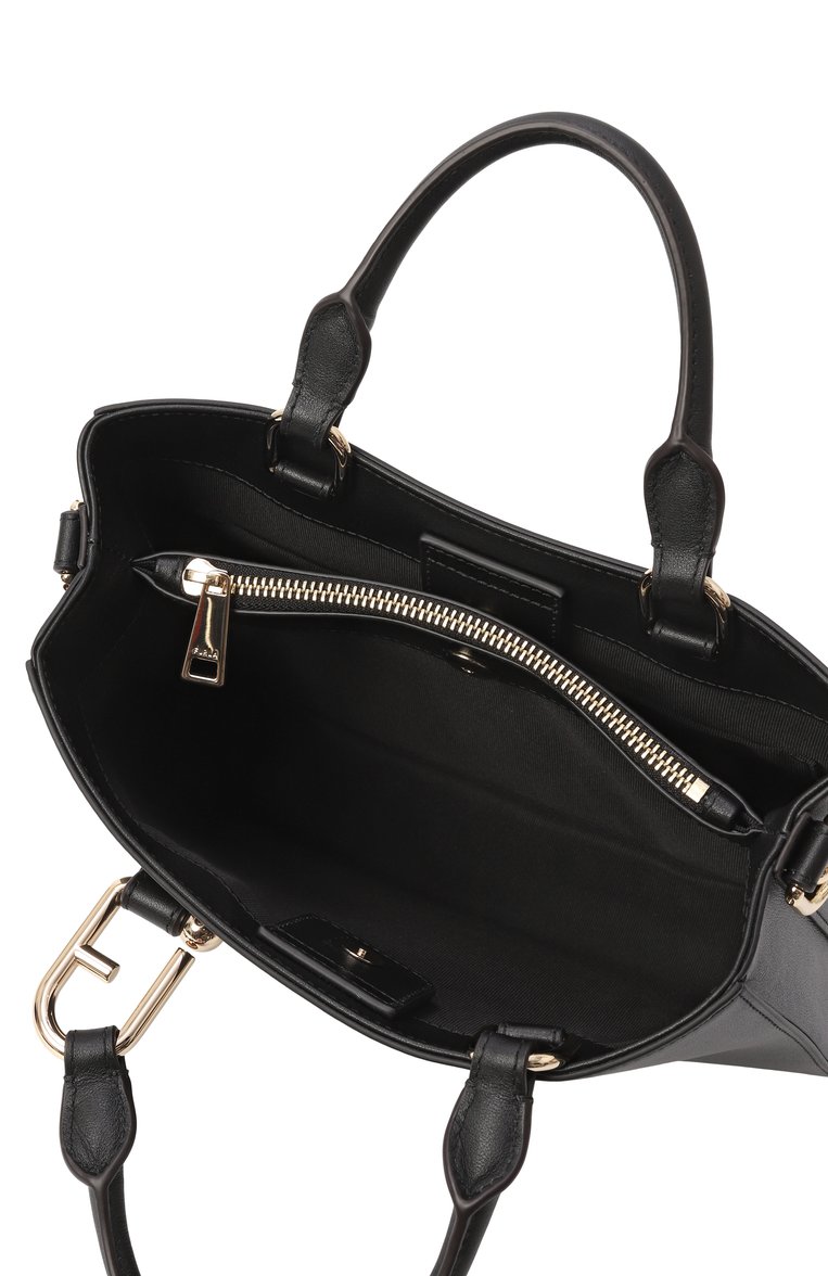 Женская сумка furla nuvola FURLA черного цвета, арт. WB01336/BX2045 | Фото 5 (Материал сплава: Проставлено; Драгоценные камни: Проставлено; Размер: medium; Ремень/цепочка: На ремешке; Материал: Натуральная кожа)
