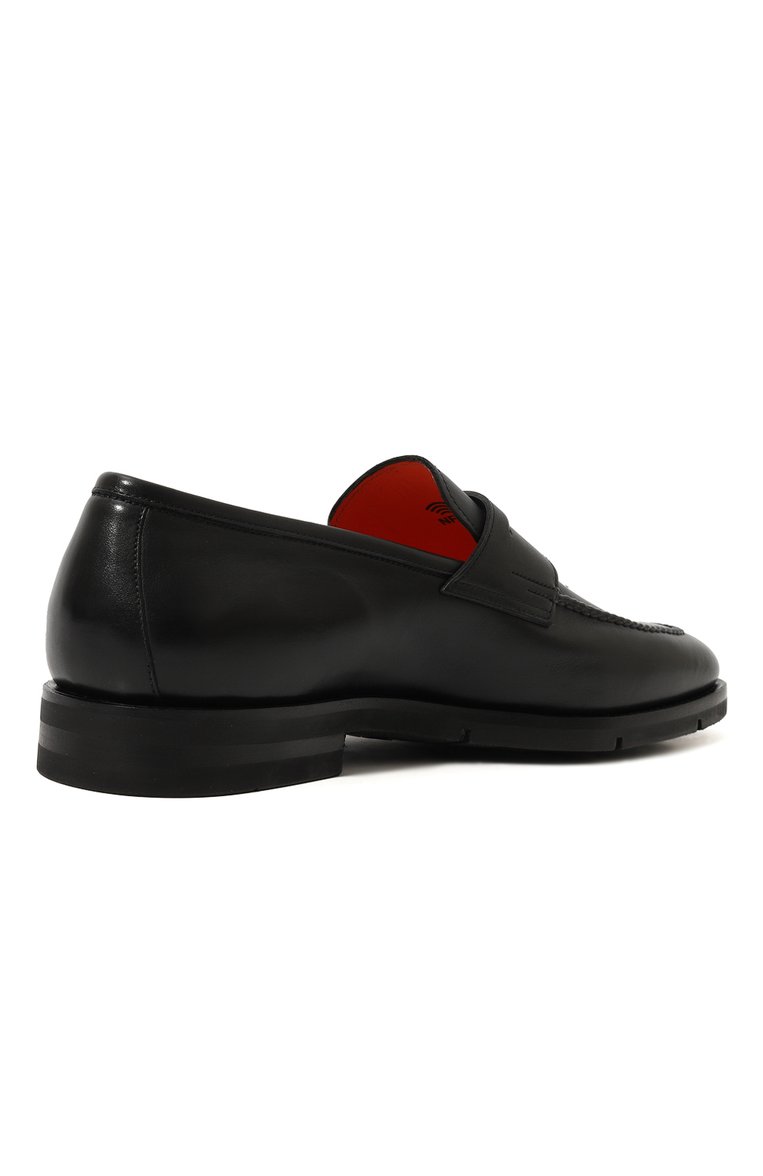 Мужские кожаные пенни-лоферы SANTONI черного цвета, арт. MCNG15609PI2BSLF | Фото 5 (Материал сплава: Проставлено; Материал внутренний: Натуральная кожа; Нос: Не проставлено; Стили: Классический; Материал внешний: Натуральная кожа)