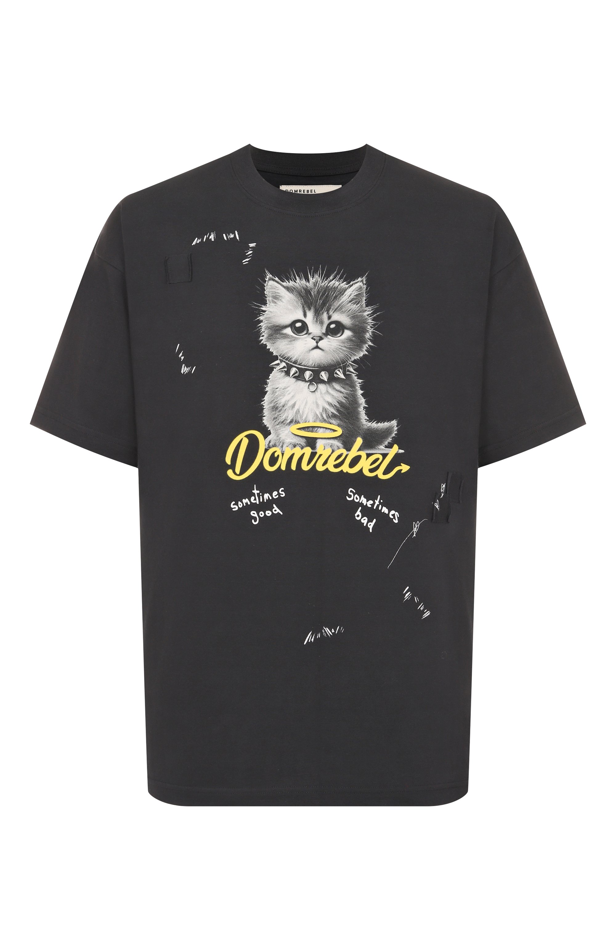 Хлопковая футболка DOMREBEL, арт. M KITTY PUNK, фото 1