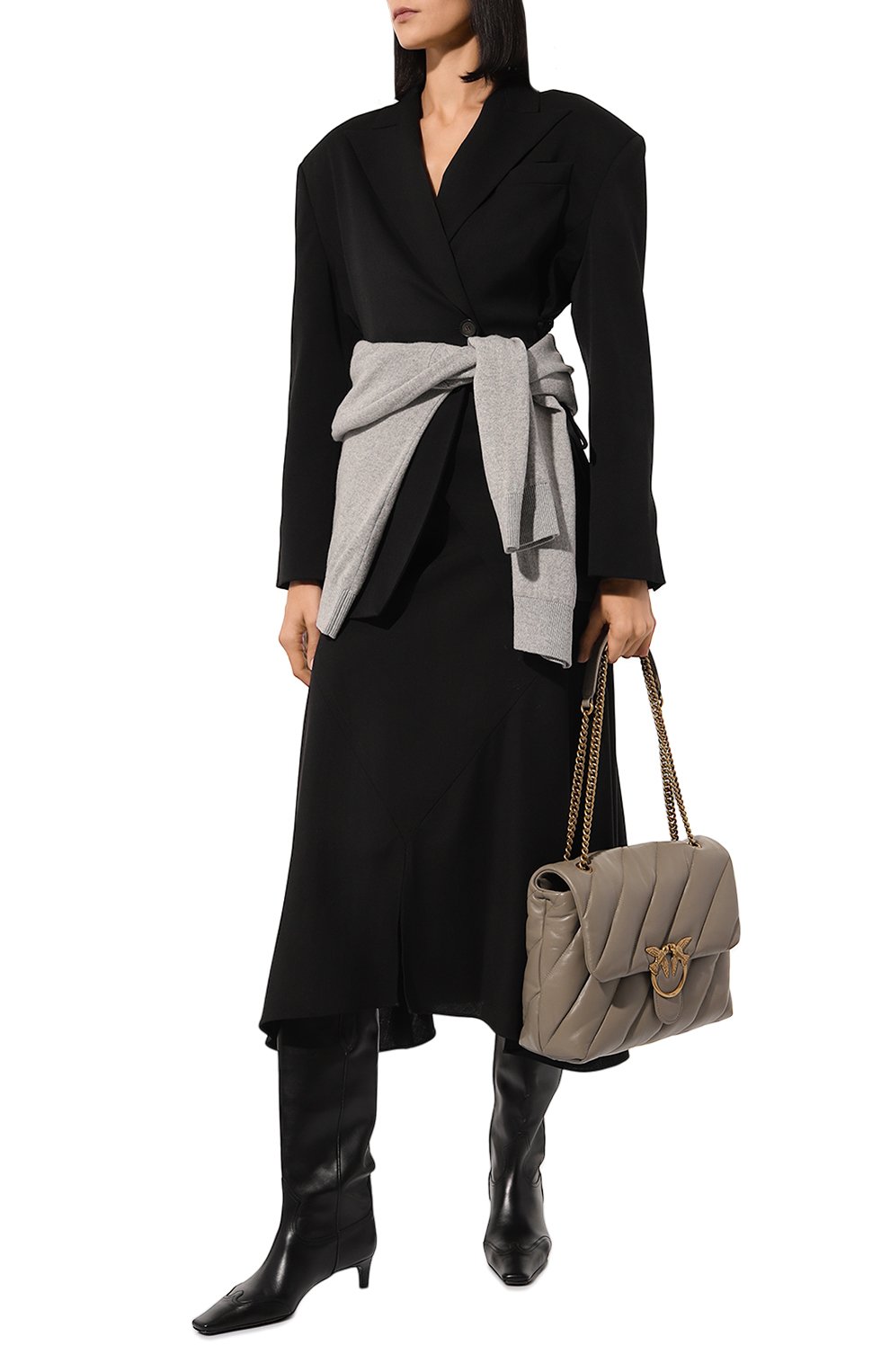 Сумка love puff PINKO хаки цвета по цене 56300 руб., арт. 100037/A0F2, фото 7 Сумка love puff PINKO, арт. 100037/A0F2, фото 7