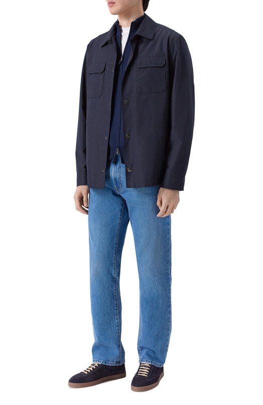 Хлопковый кардиган Canali C0022/MK02459_001 Синий  C0022/MK02459_001 Фото 2