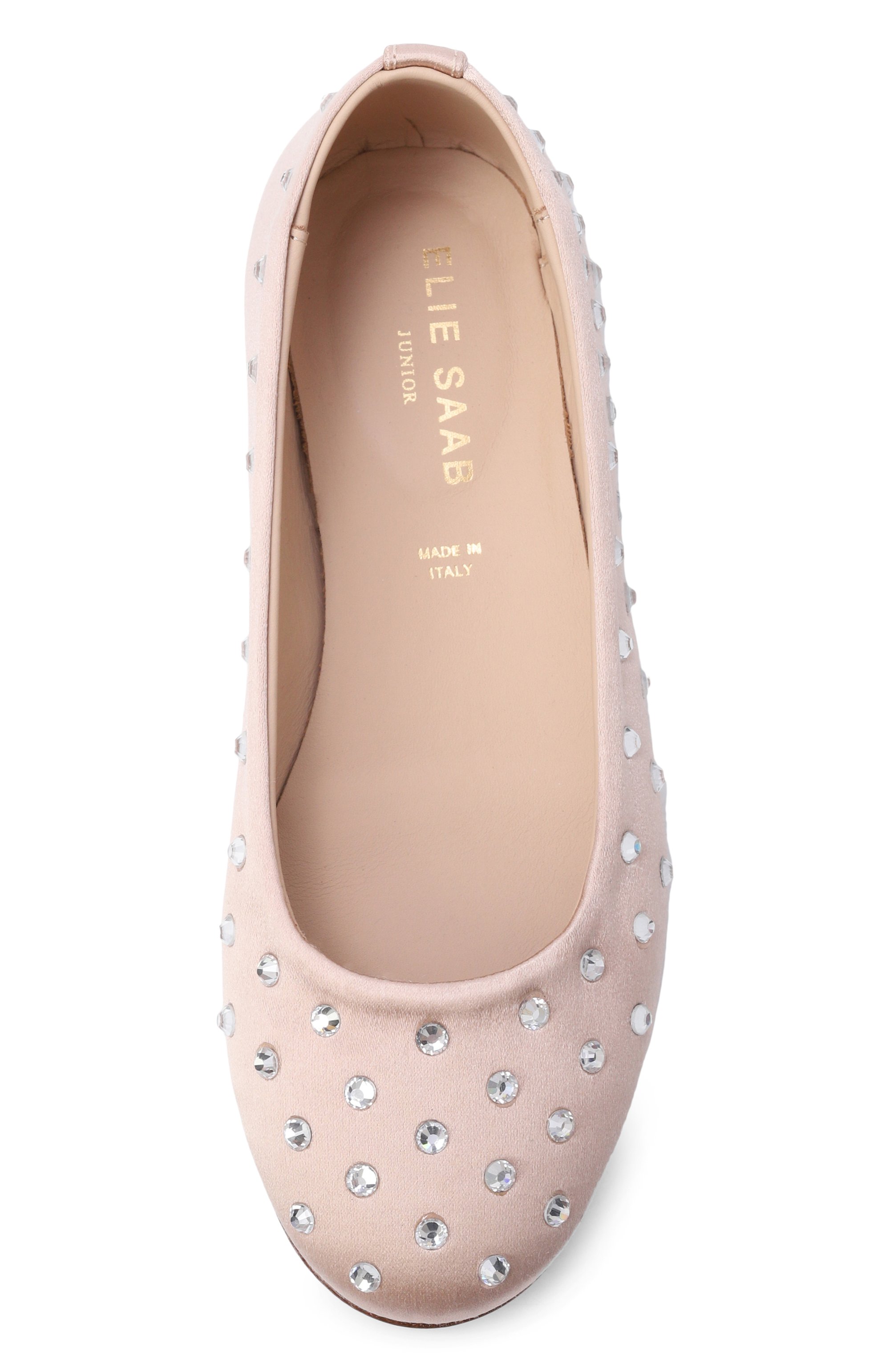 Текстильные балетки ELIE SAAB JUNIOR светло-розового цвета по цене 37050 руб., арт. 80879-VAR2/36-40, фото 4 Текстильные балетки ELIE SAAB JUNIOR, арт. 80879-VAR2/36-40, фото 4