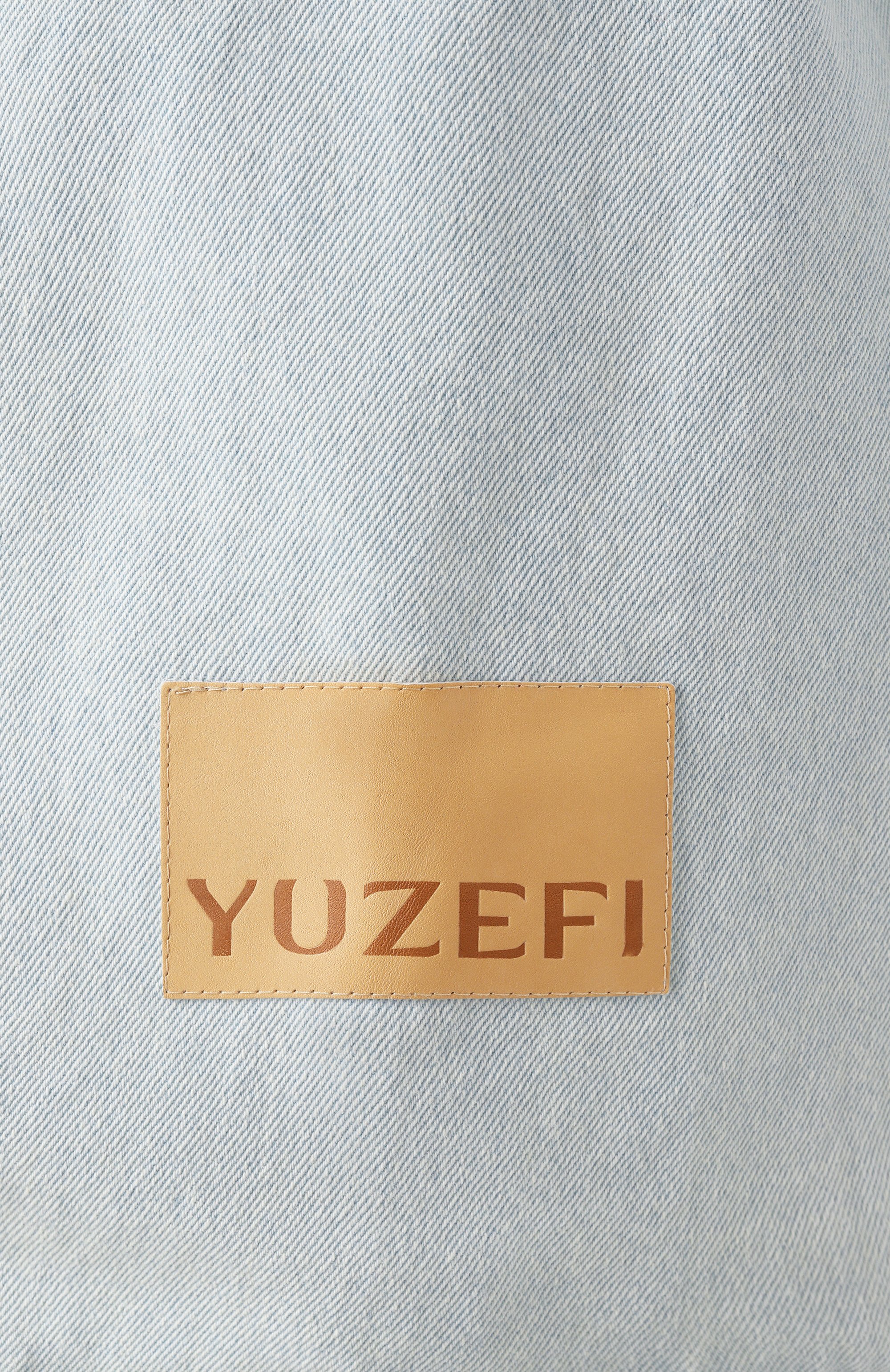 Джинсовая рубашка YUZEFI голубого цвета по цене 48500 руб., арт. YUZRS25-RW-TP01-43, фото 6 Джинсовая рубашка YUZEFI, арт. YUZRS25-RW-TP01-43, фото 6