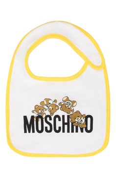 Детский комплект из трех нагрудников MOSCHINO белого цвета, арт. MUY062/LAA33 | Фото 3 (Материал: Текстиль, Хлопок; Материал сплава: Проставлено; Нос: Не проставлено)