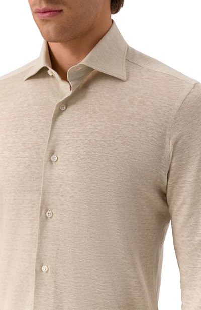 Льняная рубашка MVST, арт. SLIM/GABRIELLE/R0UND/800-JERSEY, фото 5