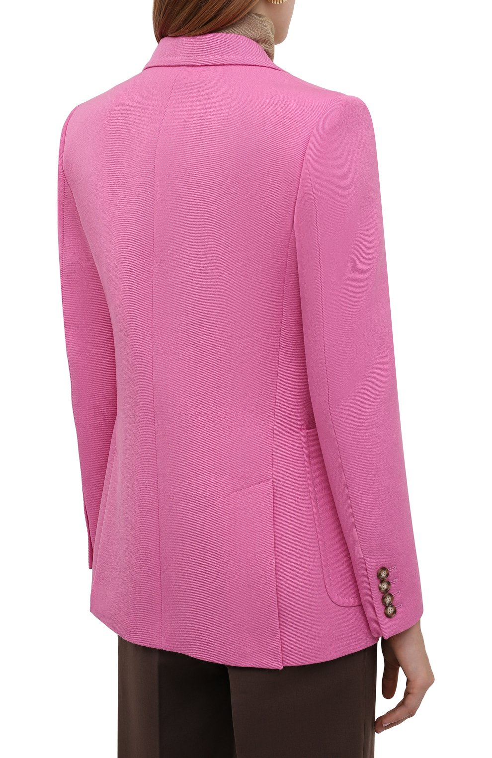 Шерстяной жакет VICTORIA BECKHAM розового цвета по цене 181000 руб., арт. 1521WJK002866B, фото 4 Шерстяной жакет VICTORIA BECKHAM, арт. 1521WJK002866B, фото 4