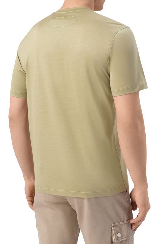 Хлопковая футболка Stefano Ricci MNH6205360/TE0001 Зелёный  MNH6205360/TE0001 Фото 4