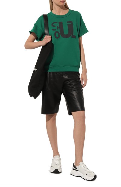 Хлопковый свитшот EMPORIO ARMANI зеленого цвета по цене 21700 руб., арт. 3R2M9J/1JXAZ, фото 2 Хлопковый свитшот EMPORIO ARMANI, арт. 3R2M9J/1JXAZ, фото 2