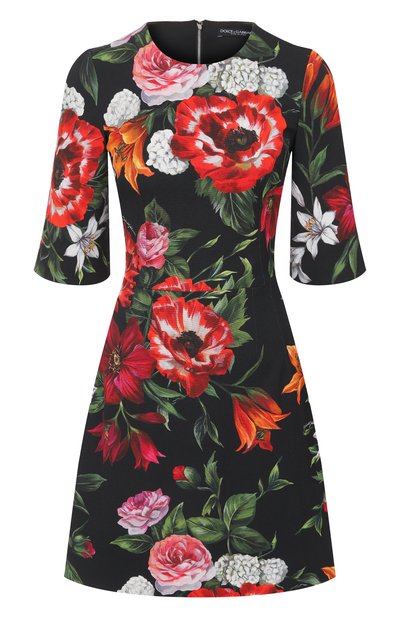 Женское платье из вискозы и хлопка DOLCE & GABBANA, арт. F6TWTT/FSRQT