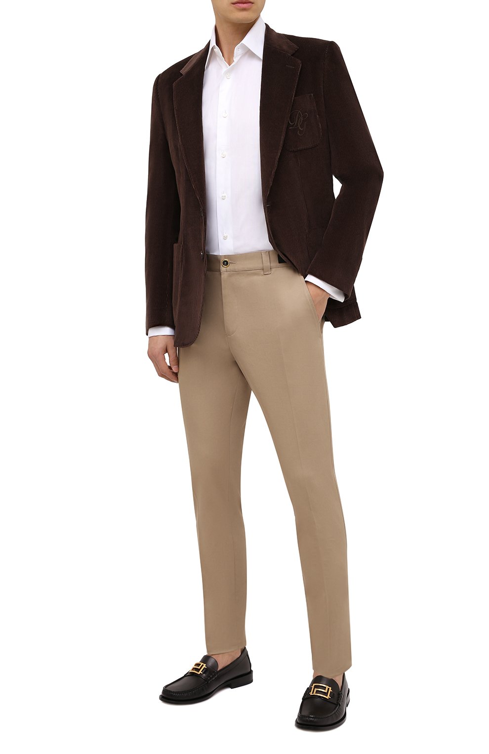 Вельветовый пиджак DOLCE & GABBANA коричневого цвета по цене 231000 руб., арт. G20S5Z/FUVB2, фото 2 Вельветовый пиджак DOLCE & GABBANA, арт. G20S5Z/FUVB2, фото 2