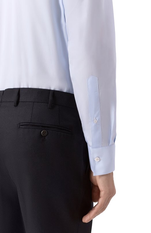 Хлопковая сорочка MVST M0RBIDA/ALBERT0/SQUARED/F339463-KING S0YELLA 240/G Голубой  M0RBIDA/ALBERT0/SQUARED/F339463-KING S0YELLA 240/G Фото 5