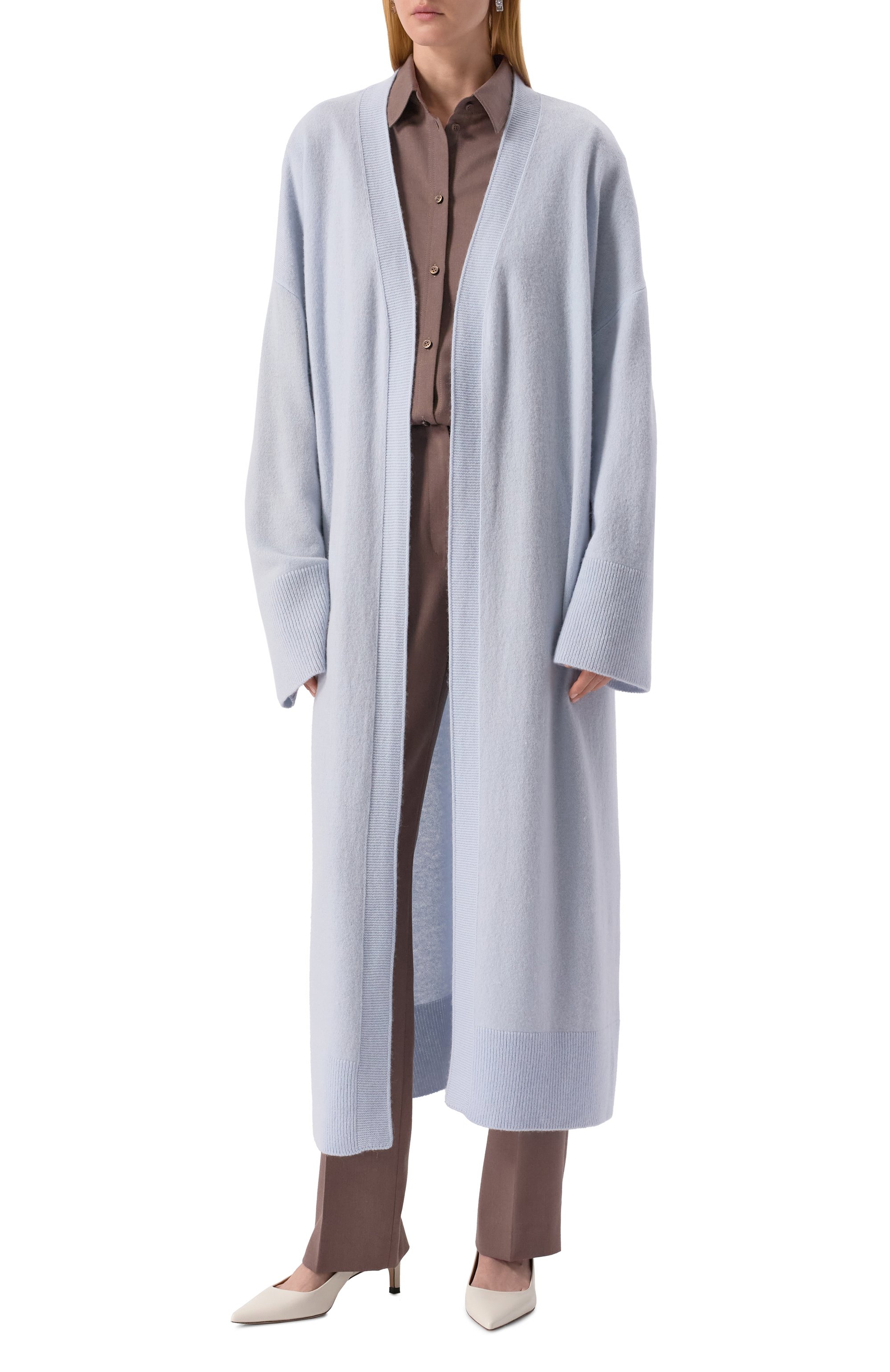 Кашемировый кардиган SEVEN LAB голубого цвета по цене 45150 руб., арт. SHH.33.400.566, фото 3 Кашемировый кардиган SEVEN LAB, арт. SHH.33.400.566, фото 3