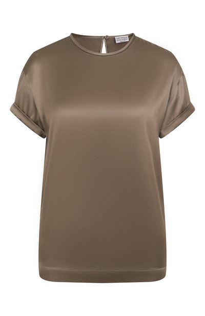 Женский атласный топ BRUNELLO CUCINELLI, арт. MPC59DE310
