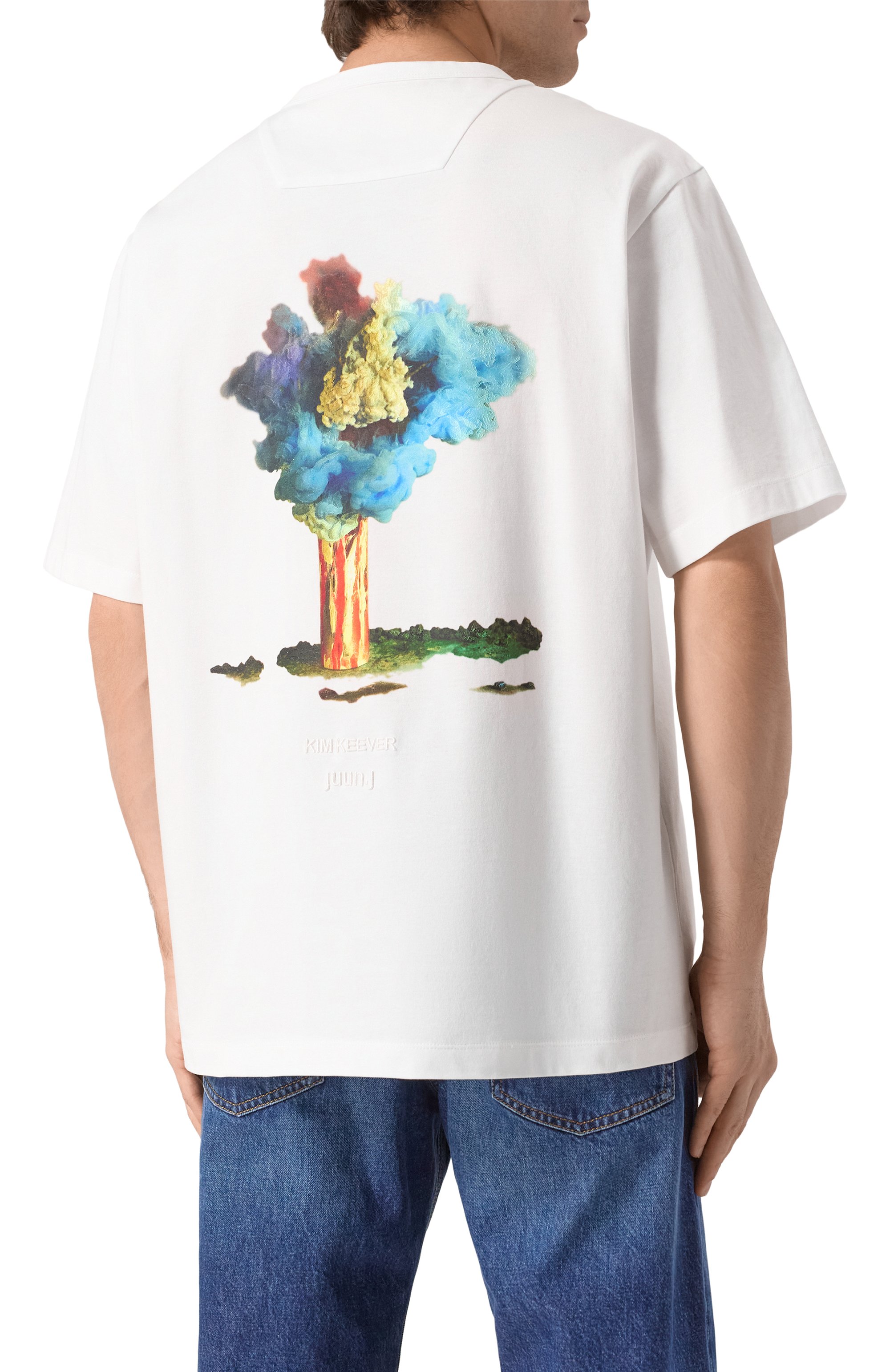 Хлопковая футболка JUUN.J белого цвета по цене 36200 руб., арт. JC5442P501, фото 4 Хлопковая футболка JUUN.J, арт. JC5442P501, фото 4