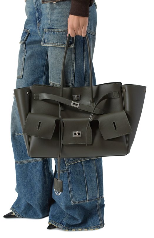 Сумка-тоут Bel Air medium Balenciaga 835670/2ABAW Хаки  835670/2ABAW Фото 2