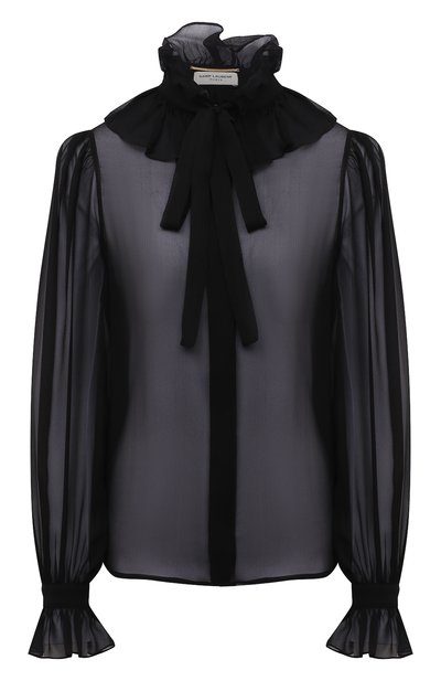 Шелковая блузка SAINT LAURENT, арт. 650245/Y115W, фото 1