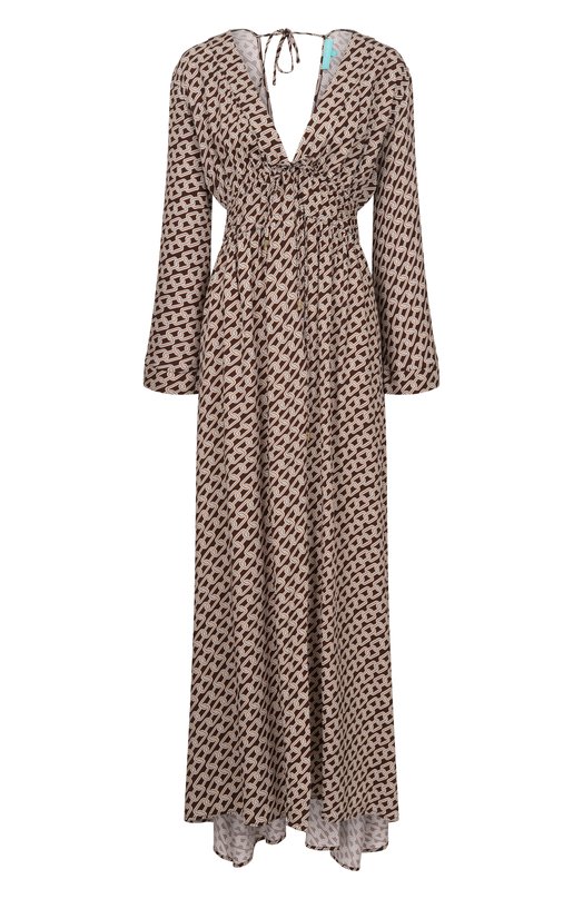 Платье из вискозы Melissa Odabash MAJA CR Коричневый MAJA CR