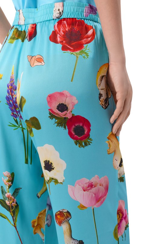 Шелковые брюки YANINA T-3110 Голубой  T-3110 Фото 5