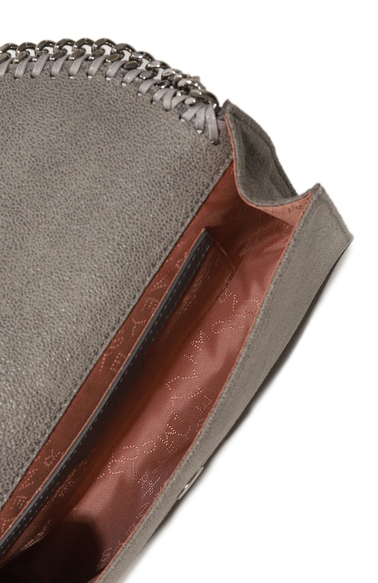 Женская сумка falabella mini STELLA MCCARTNEY светло-серого цвета, арт. 581238/W9132 | Фото 5 (Материал: Текстиль; Размер: mini; Ремень/цепочка: На ремешке; Сумки-технические: Сумки через плечо)