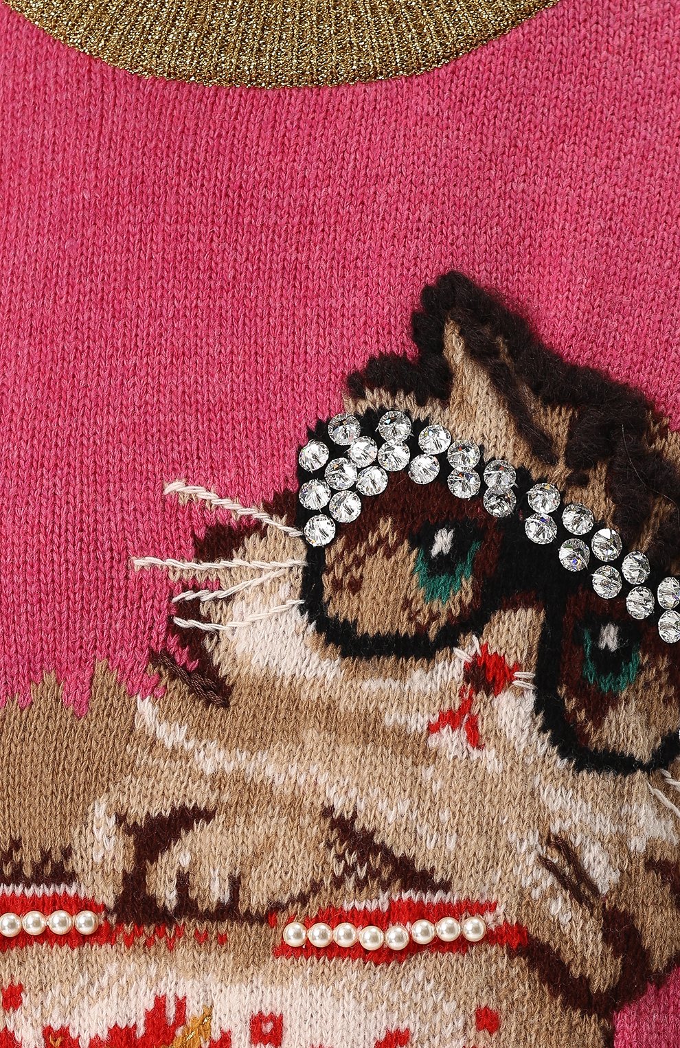 Шерстяной пуловер прямого кроя с круглым вырезом GUCCI, арт. 503897/X9Q11, фото 5