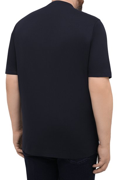 Хлопковая футболка KIRED темно-синего цвета по цене 29950 руб., арт. WBACI0LW7321006001/64-74, фото 4 Хлопковая футболка KIRED, арт. WBACI0LW7321006001/64-74, фото 4