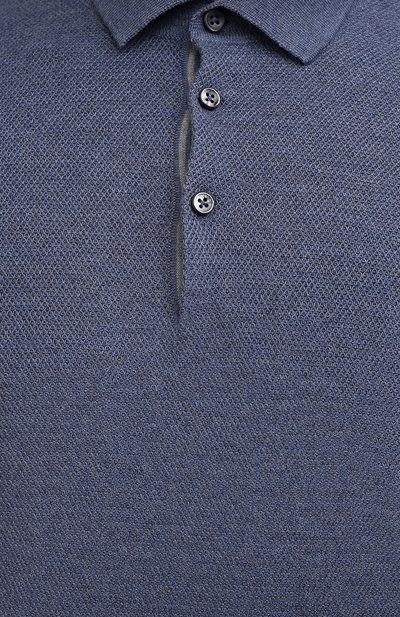 Поло из шерсти и кашемира FIORONI синего цвета по цене 68500 руб., арт. MK23302C1, фото 5 Поло из шерсти и кашемира FIORONI, арт. MK23302C1, фото 5