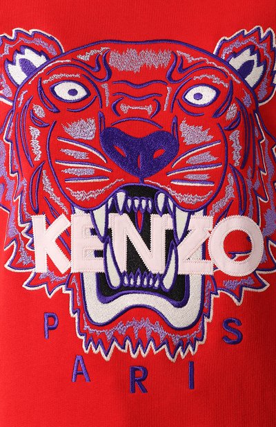 Хлопковый свитшот KENZO красного цвета по цене 24250 руб., арт. FA52SW7054XA, фото 5 Хлопковый свитшот KENZO, арт. FA52SW7054XA, фото 5