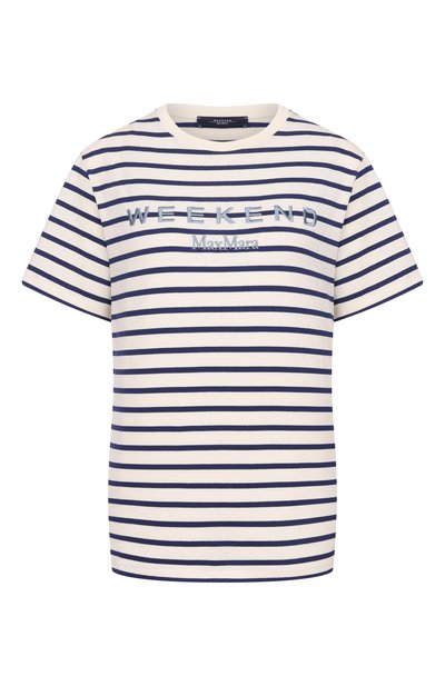 Женская хлопковая футболка WEEKEND MAX MARA, арт. WKDB0RA