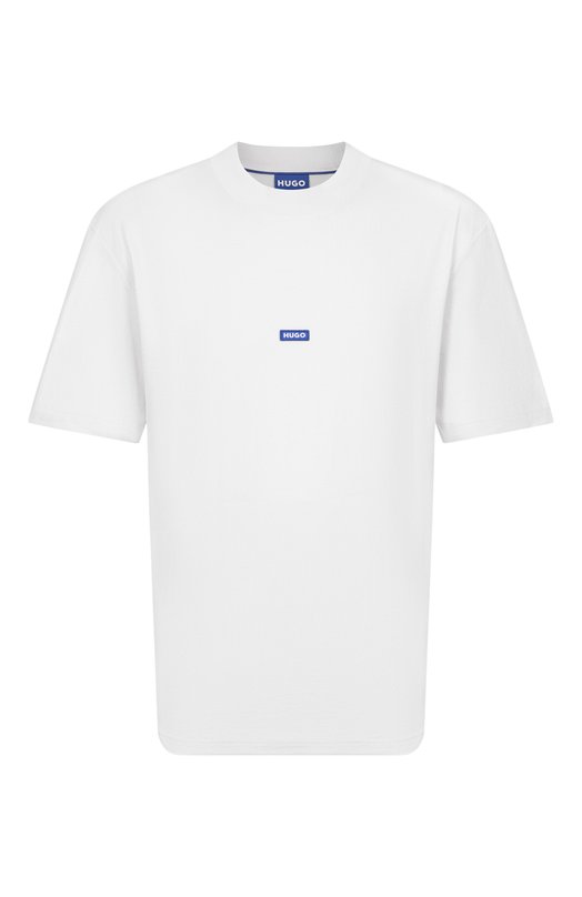 Хлопковая футболка HUGO Blue 50509991 Кремовый 50509991