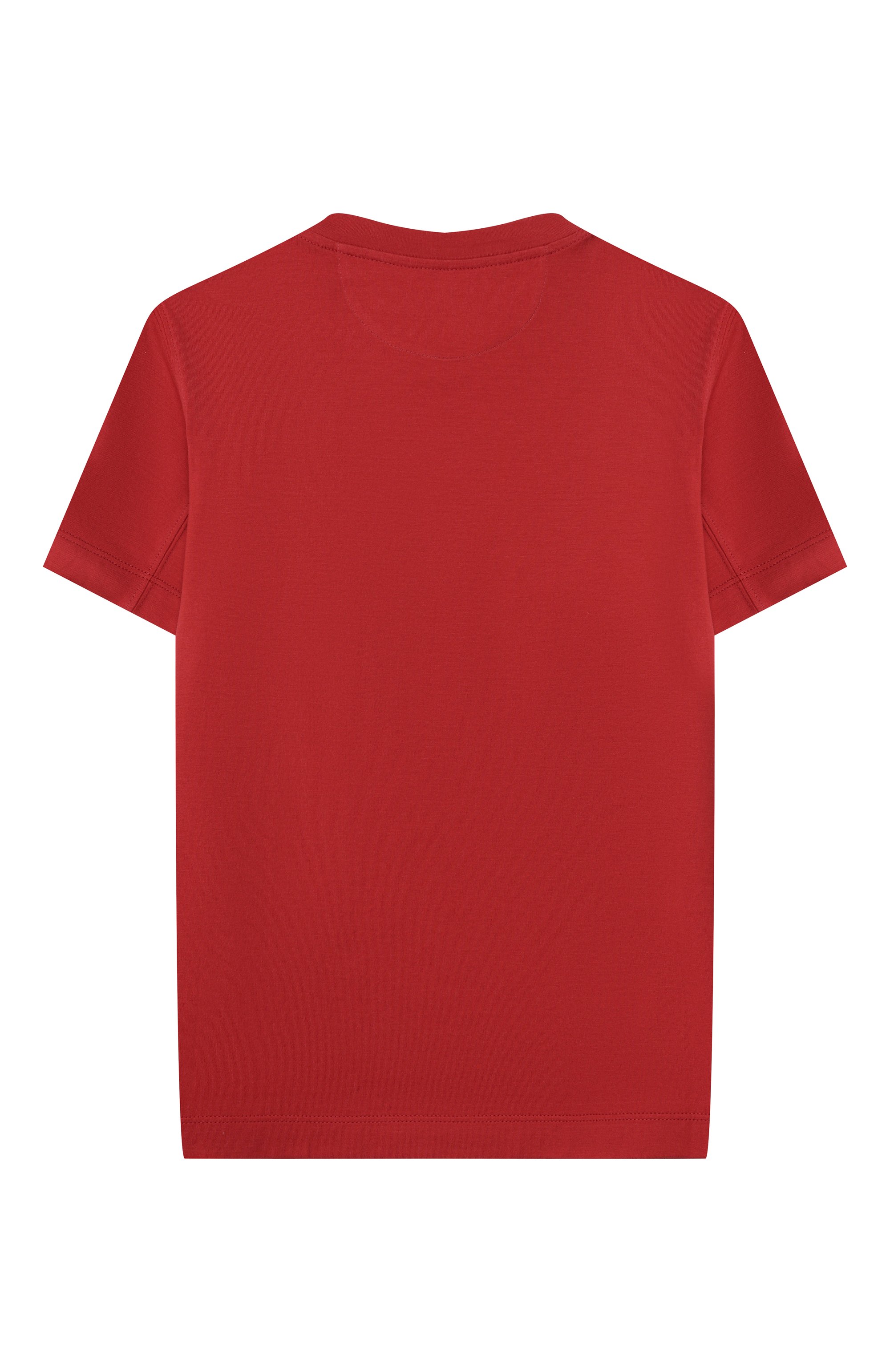 Хлопковая футболка BRUNELLO CUCINELLI красного цвета по цене 28750 руб., арт. B0B13T179B, фото 2 Хлопковая футболка BRUNELLO CUCINELLI, арт. B0B13T179B, фото 2