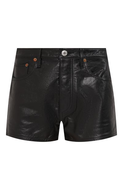Женские кожаные шорты RE/DONE, арт. 750-9WLES/BLACK