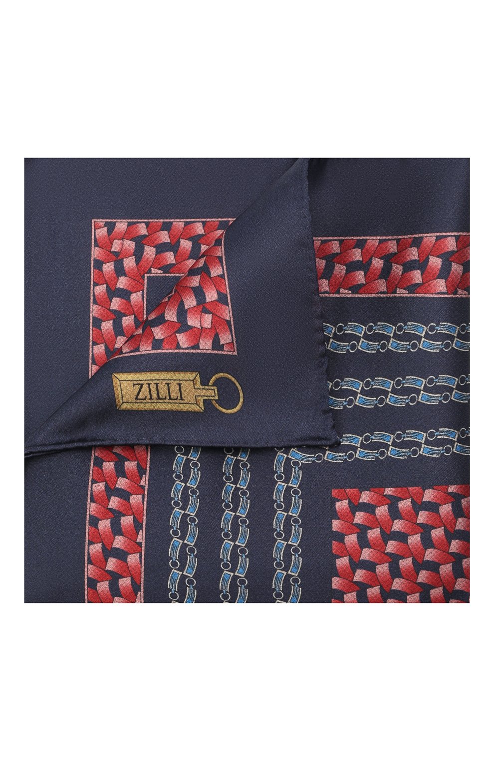 Шелковый платок ZILLI красного цвета по цене 8995 руб., арт. 51600/HANDKERCHIEF, фото 1 Шелковый платок ZILLI, арт. 51600/HANDKERCHIEF, фото 1