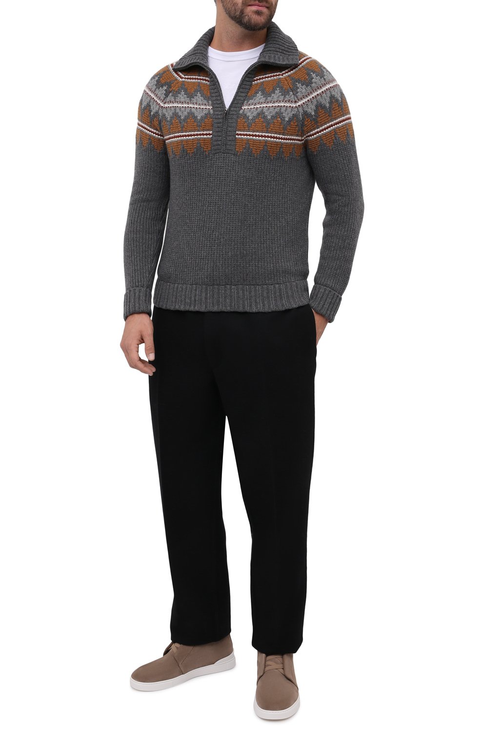 Замшевые кеды triple stitch ZEGNA, арт. A5137X-LHKUR, фото 2
