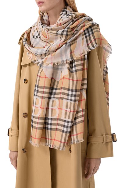 Шарф из шерсти и шелка BURBERRY, арт. 8117905, фото 2