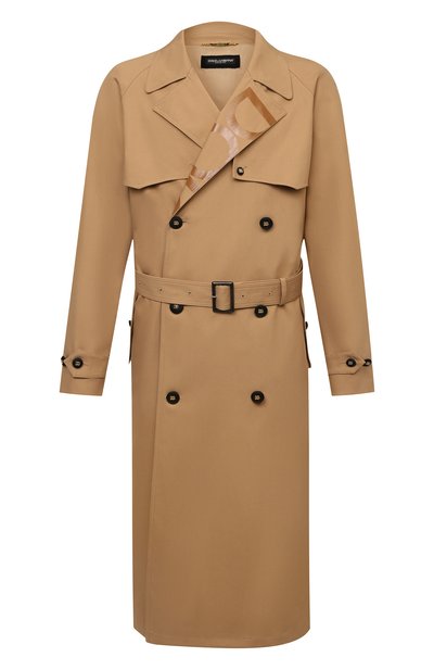 Мужской хлопковый тренч DOLCE & GABBANA, арт. G0160T/FU6WG