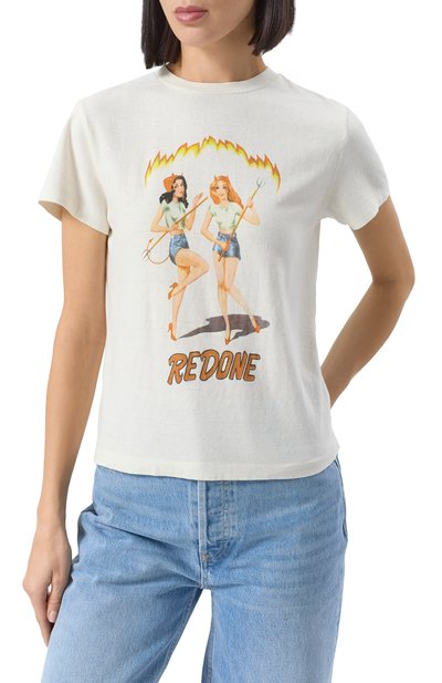 Хлопковая футболка RE/DONE, арт. 024-02WCGT309, фото 3