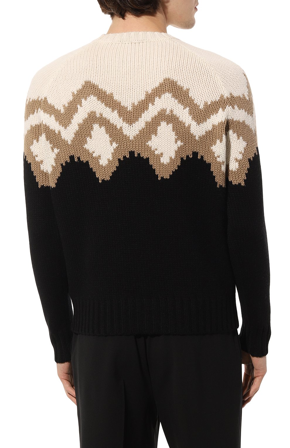 Кашемировый свитер PRADA черно-белого цвета по цене 380000 руб., арт. UMB337-10O7-F0040-212, фото 4 Кашемировый свитер PRADA, арт. UMB337-10O7-F0040-212, фото 4