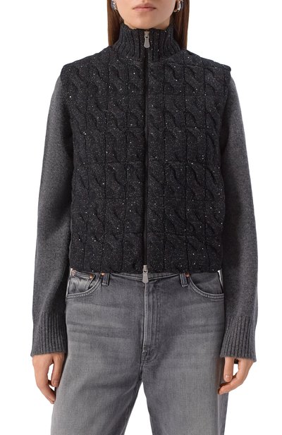 Жилет из шерсти и кашемира GRAN SASSO черного цвета по цене 75500 руб., арт. 78270/68670, фото 3 Жилет из шерсти и кашемира GRAN SASSO, арт. 78270/68670, фото 3