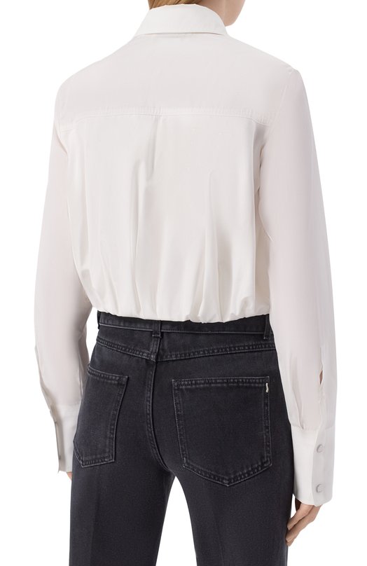 Хлопковая рубашка Sportmax ZEMIRA Белый  ZEMIRA Фото 4