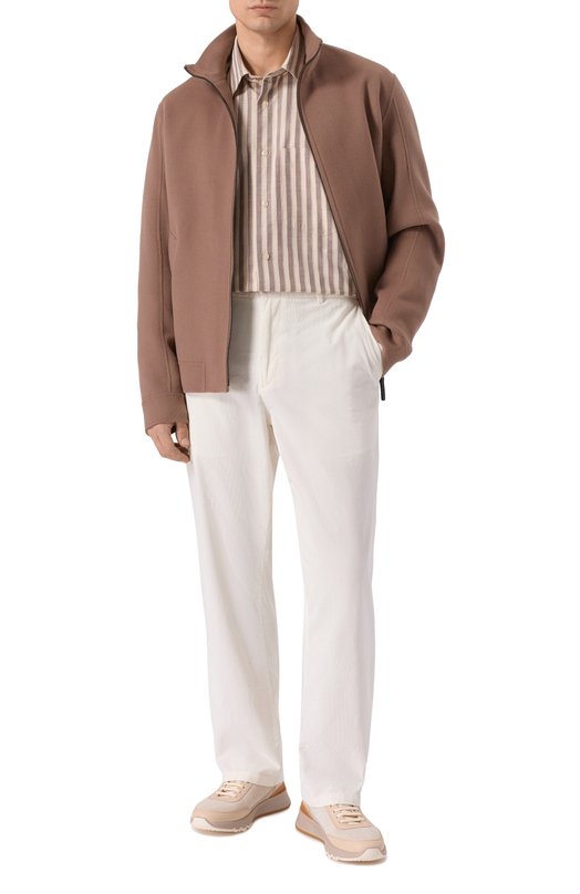 Хлопковая рубашка Bogner 58791224 Бежевый  58791224 Фото 2