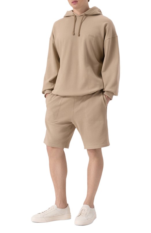 Хлопковые шорты Zegna N6N10/194 Бежевый  N6N10/194 Фото 2