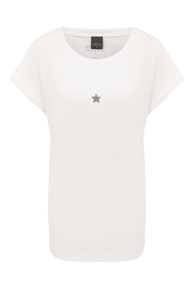 Хлопковая футболка LORENA ANTONIAZZI белого цвета по цене 21450 руб., арт. P2308TS25A/9999, фото 1 Хлопковая футболка LORENA ANTONIAZZI, арт. P2308TS25A/9999, фото 1