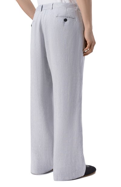 Льняные брюки HANNES ROETHER светло-серого цвета по цене 38600 руб., арт. BUL21LIT.6048, фото 4 Льняные брюки HANNES ROETHER, арт. BUL21LIT.6048, фото 4