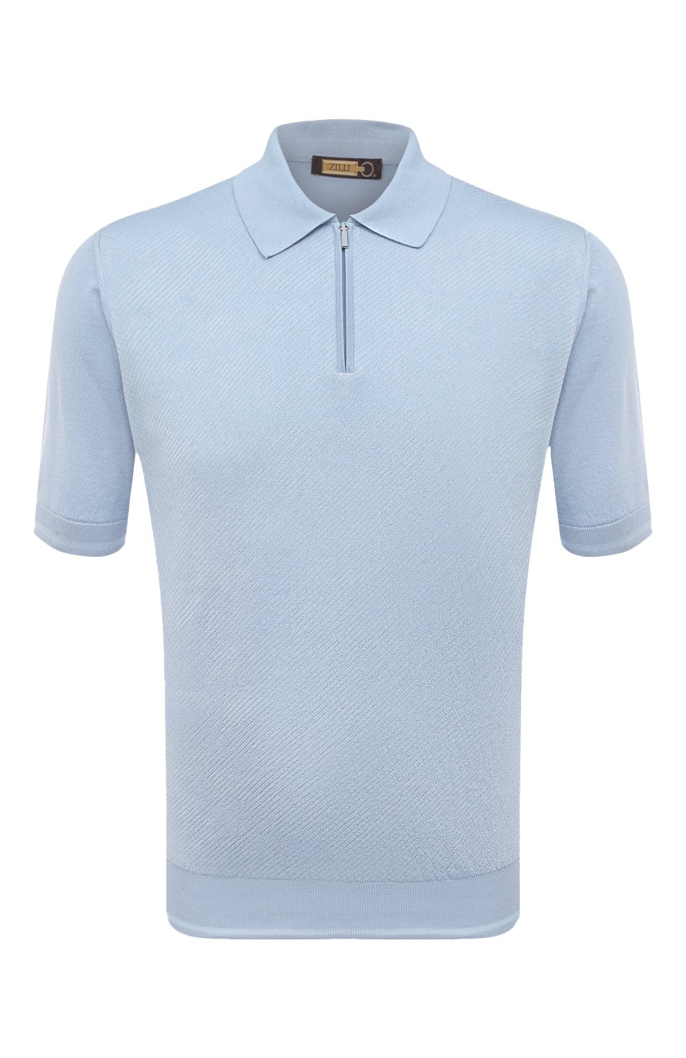 Поло из шелка и хлопка ZILLI, арт. MBZ-PZ122-JACQ1/MC01, фото 1
