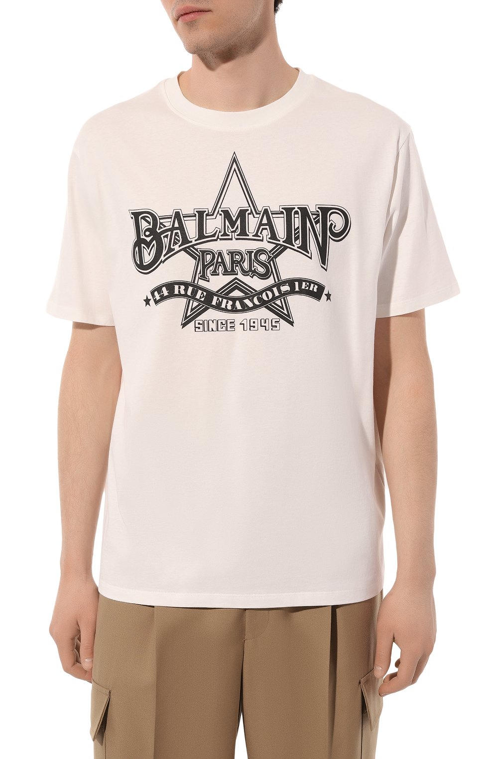 Хлопковая футболка BALMAIN, арт. CH1EG000/GD29, фото 3