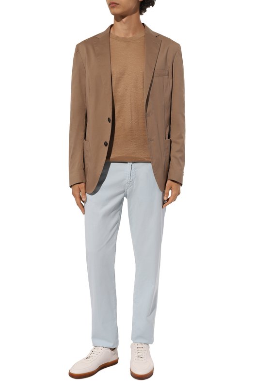 Льняная футболка Zegna UB349A5/B776M03 Коричневый  UB349A5/B776M03 Фото 2